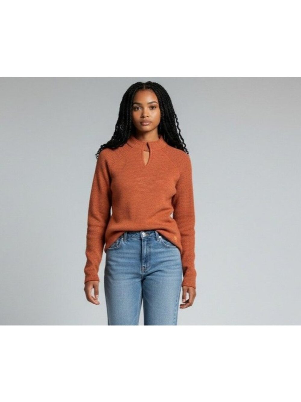 Mountain Hardwear Womens L Wool Blend Orange Sweater For Hiking & Outdoor Activi - Picture 1 of 12
